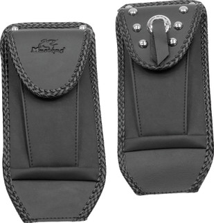 Mustang 00-15 Harley Softail Rear Tire Wide Tripper Solo Seat w/Driver Backrest - Distressed Brown