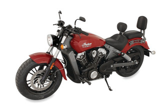 Mustang 15-21 Indian Scout Standard Touring Solo Seat w/Driver Backrest - Black