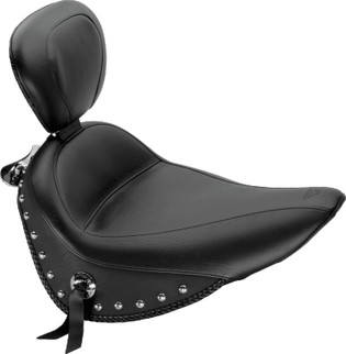 Mustang 06-17 Harley Softail Wide Tire (200mm) Tripper Solo Seat Diamond Stitch - Distressed Brown