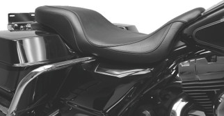 Mustang 04-21 Harley Sportster Wide Touring 1PC Seat w/Studs- Black
