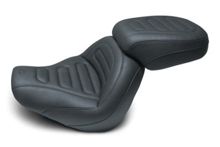 Mustang 18-21 Harley Fat Bob Standard Touring Solo Seat Trapezoid- Black