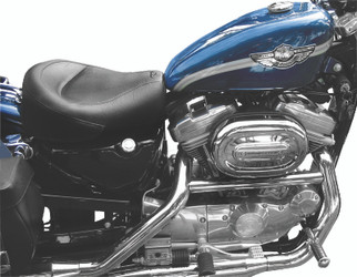 Mustang 82-03 Harley Sportster Wide Touring Solo Seat - Black
