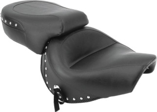 Mustang 98-03 Honda VT750 Ace Wide Touring 2PC Seat w/Studs- Black
