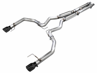 AWE 2024 Ford Mustang GT Fastback S650 RWD Track Edition Cat-Back Exhaust w/ Dual Diamond Black Tips