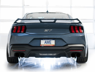 AWE 2024 Ford Mustang GT Fastback S650 RWD Track Edition Cat-Back Exhaust w/ Quad Diamond Black Tips