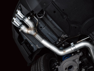 AWE 2024 Ford Mustang GT Fastback S650 RWD Track Edition Cat-Back Exhaust w/ Quad Chrome Silver Tips