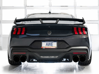 AWE 2024 Ford Mustang Dark Horse S650 RWD Track Edition Cat-Back Exhaust w/ Quad Diamond Black Tips