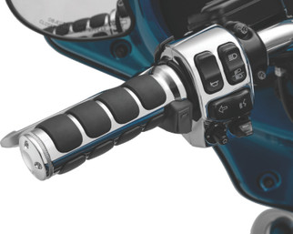 Kuryakyn Heated ISO Grips Throttle-By-Wire Chrome