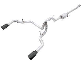AWE Tuning 0FG 21+ Ford F150 Dual Split Rear Cat-Back Exhaust- 5in Diamond Black Tips