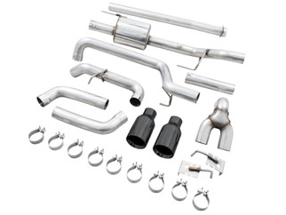 AWE Tuning 0FG 21+ Ford F150 Dual Split Rear Cat-Back Exhaust- 5in Diamond Black Tips