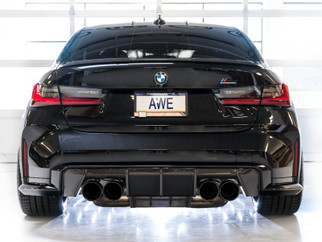 AWE Tuning Track Edition Cat-Back Exhaust for BMW G8X M3/M4 - Diamond Black Tips