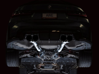 AWE Tuning Track Edition Cat-Back Exhaust for BMW G8X M3/M4 - Diamond Black Tips