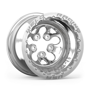 Weld Alpha-1 15x14 / 5x4.75 BP / 4in. BS Wheel - Polished DBL MT