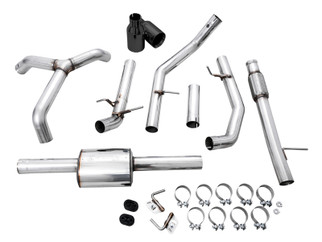 AWE Tuning 4th Gen GM 1500 5.3L 0FG Cat-Back Split Rear Exit (Flat Bumper) - Dual Diamond Tips