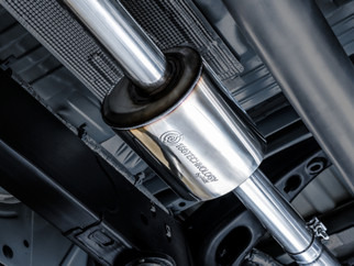 AWE Tuning 4th Gen GM 1500 5.3L 0FG Cat-Back Dual Side Exit (Flat Bumper) - Chrome Tips