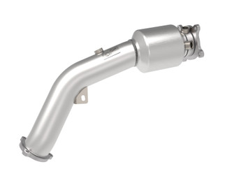 aFe 09-16 Audi A4/A5 (B8) L4-2.0L (t) Twisted Steel 3in. Downpipe - 304 Stainless w/ Cat