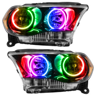 Oracle 11-13 Dodge Durango SMD HL Halogen - Black - ColorSHIFT w/ Simple Controller