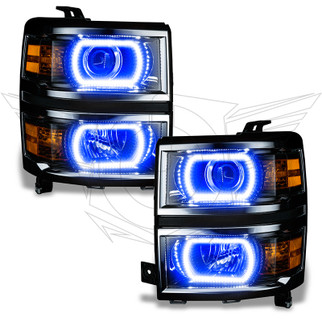 Oracle Chevy Silverado 14-15 Halo Kit Projector Style - ColorSHIFT w/ 2.0 Controller