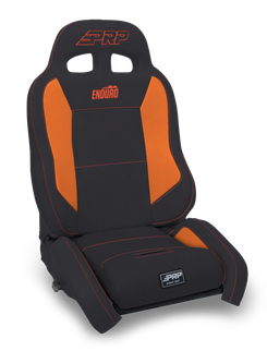 PRP EnduroCrawl Reclining Suspension Seat - Black/Orange Vinyl - Passenger