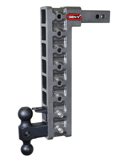 Gen-Y Mega Duty 2in Shank 17.5in Drop 10K Hitch w/Dual-Ball/Pintle Lock/Stabilizer Kit