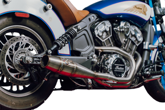 Indian Scout Mid Length Cannon Brushed Ss