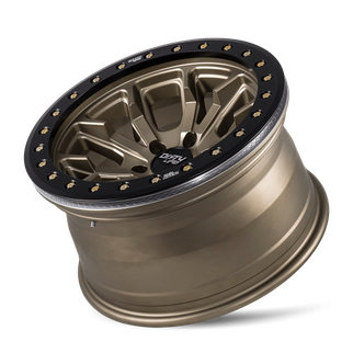 Dirty Life 9303 DT-1 17x9 / 5x127 BP / -12mm Offset / 78.1mm Hub Satin Gold Wheel - Sim. Beadlock
