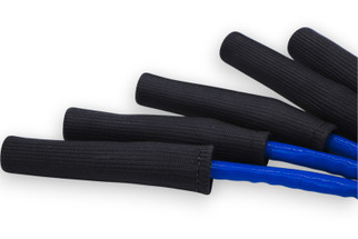 Granatelli 10-14 Ford 6.2L Perf Wire Set w/Inserts/Blue Hi-Temp Jacket/Black Fire Sleeve