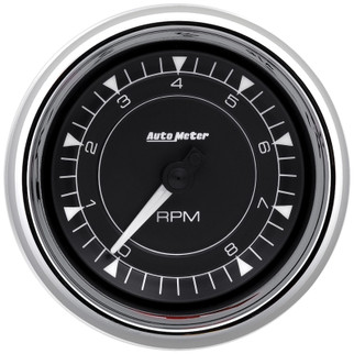 AutoMeter 3-3/8in 8K RPM In-Dash Tachometer Gauge - Chrome