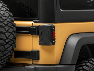 Raxiom 07-18 Jeep Wrangler JK Axial Series Trident LED Tail Lights- Black Housing (Smoked Lens)