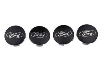 Ford Racing Ford Car Black & Chrome Wheel Center Cap Kit - Satin