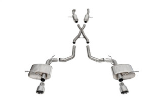 Corsa 2021-2025 Dodge Durango SRT Hellcat Cat-Back 2.75in Dual Rear Exit Sport 4.5in Polished Tips