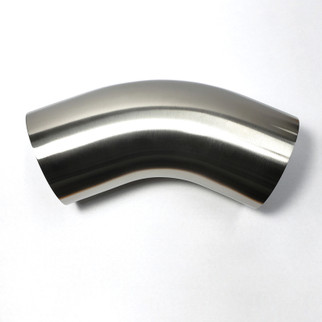 Stainless Bros 2.75in SS304 45 Deg Mandrel Bend Elbow - 1D Radius 16GA/.065in Wall (Leg)