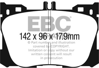 EBC 17-21 Mercedes-Benz C43 AMG (W205) 4Matic 3.0TT Bluestuff Front Brake Pads