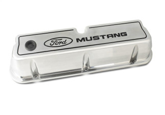 Ford Racing Ford 289/302/351W Die-Cast Valve Covers - Polished w/Black Logo