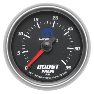 AutoMeter Gauge Boost 2-1/16in. 35PSI Mechanical Black Mopar