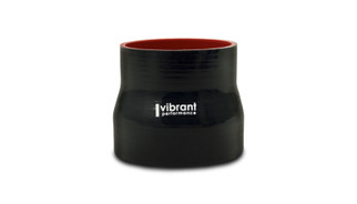 Vibrant Silicone Reducer Coupler 2.25in ID x 1.50in ID x 3.00in Long - Black