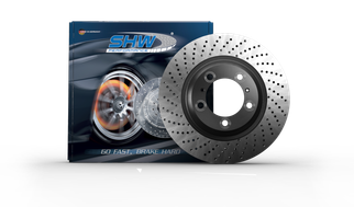 SHW 13-16 Porsche Boxster 2.7L w/o Ceramic Brakes Left Front Drill-Dimp MB Brake Rotor (98135140101)