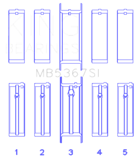 King Engine Bearings GMC 2.4L (146cu) I4 Ecotec Main Bearing Set