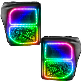 Oracle 11-16 Ford F250/350 LED HL - Black - ColorSHIFT w/ 2.0 Controller