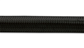Vibrant -6 AN Black Nylon Braided Flex Hose (50 foot roll)