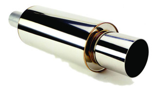 HKS Universal SS Hi-Power Muffler (120mm tip / 75mm piping) (SUS304 NO COATING)
