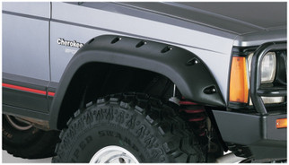 Bushwacker 84-01 Jeep Cherokee Cutout Style Flares 2pc Fits 4-Door Sport Utility Only - Black