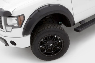 Lund 09-14 Ford F-150 (Ex Raptor) RX-Rivet Style Textured Elite Series Fender Flares - Black (4 Pc.)