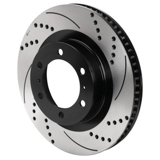 Wilwood 6x5.5 SRP Drilled & Slotted Black Electro Coat Rotor LH
