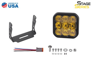 Diode Dynamics SS5 LED Pod Pro - Yellow Flood (Single)