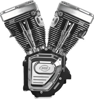 S&S Cycle 99-06 BT T111 Long Block Engine - Wrinkle Black