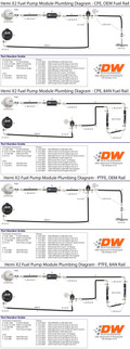 DeatschWerks 2006+ Hemi X2 Series Pump Module -8AN Feed w/ -6AN Return PTFE Plumbing Kit