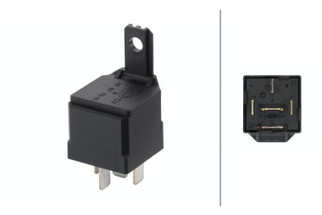 Hella Relay Mini Iso 5 Pole 12V Spdt Res Bkt