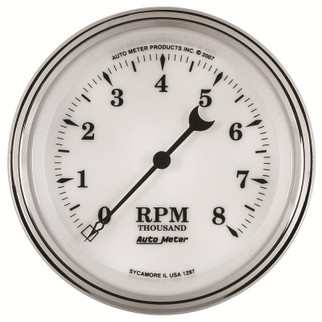 AutoMeter Gauge Fuel Level 2-1/16in. 240 Ohm(e) to 33 Ohm(f) Elec Old Tyme White II
