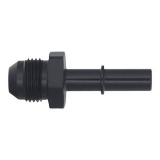 DeatschWerks 8AN Male Flare to 3/8in Male EFI Quick Connect Adapter - Anodized Matte Black